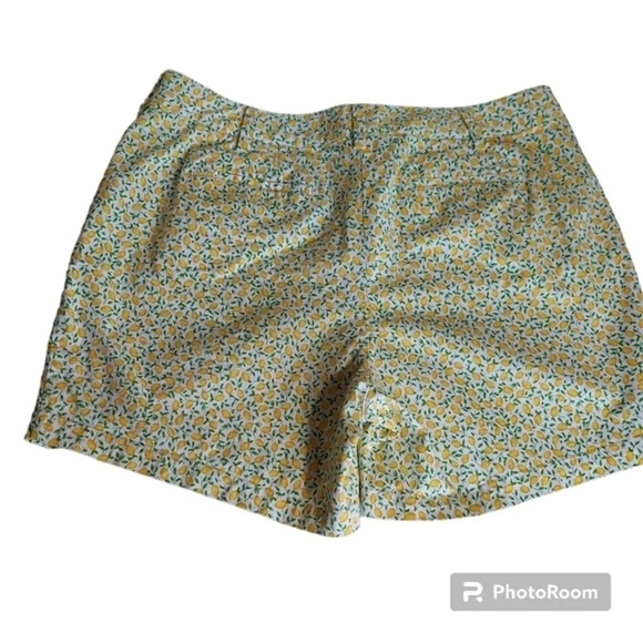 Lands End Lemon Print‎ Mid Rise Shorts - Picture 2 of 7